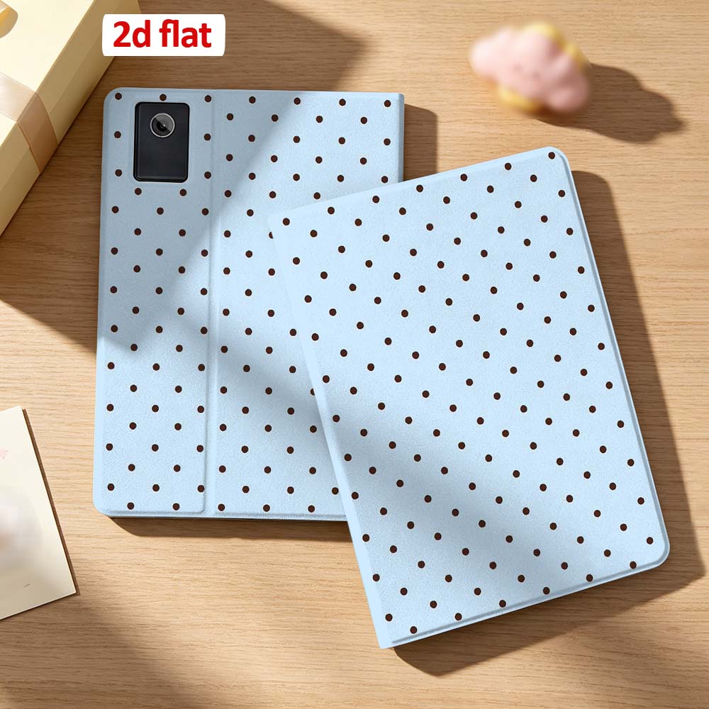 Lenovo Tablet P12 Accessories - Étui rose et blanc à pois