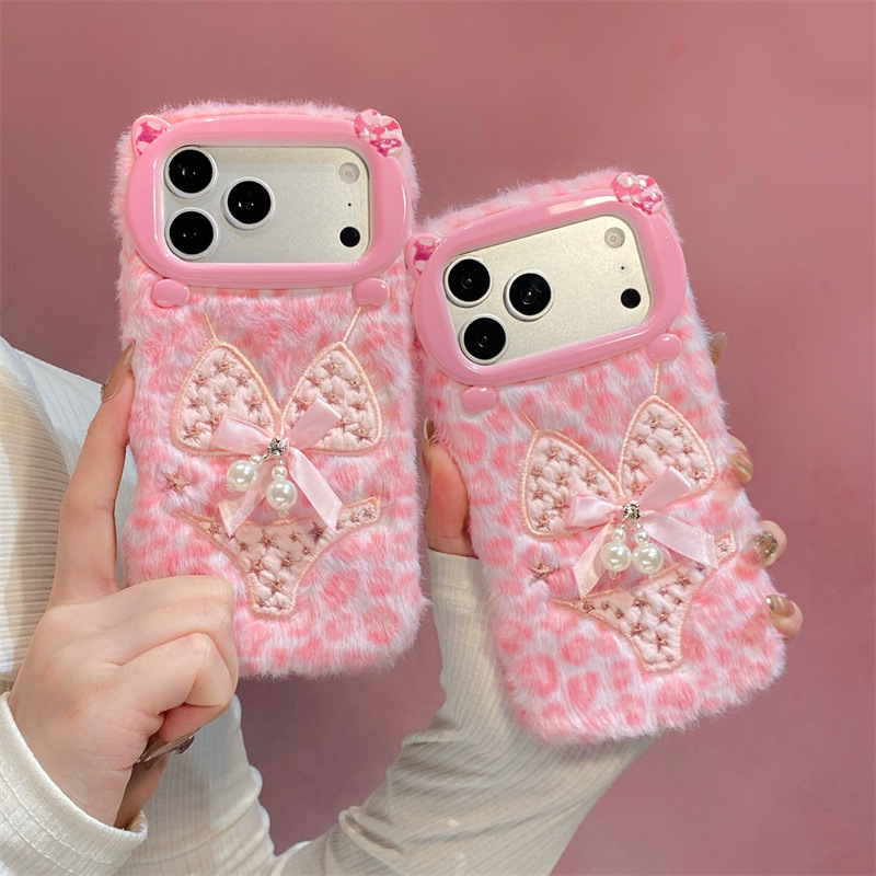 Apple Iphone 16 - Coque antichoc en peluche motif bikini