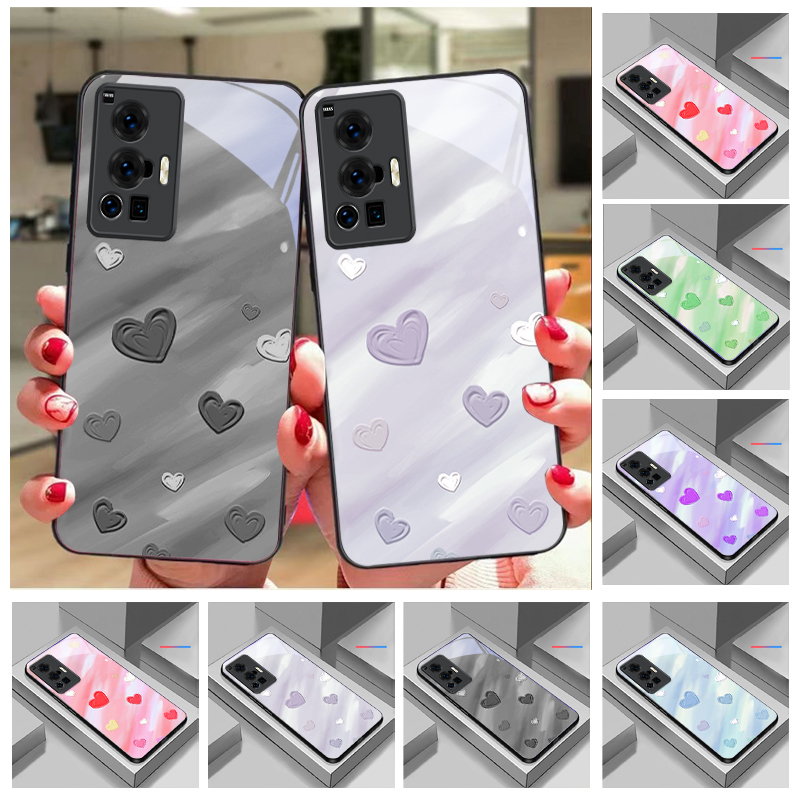 Vivo X200 - Coque de téléphone en verre noir