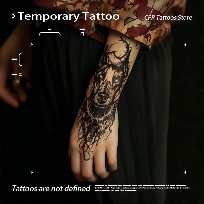 Hotwav Tablet Accessories - Evil Hellhound-Autocollant de tatouage de jus