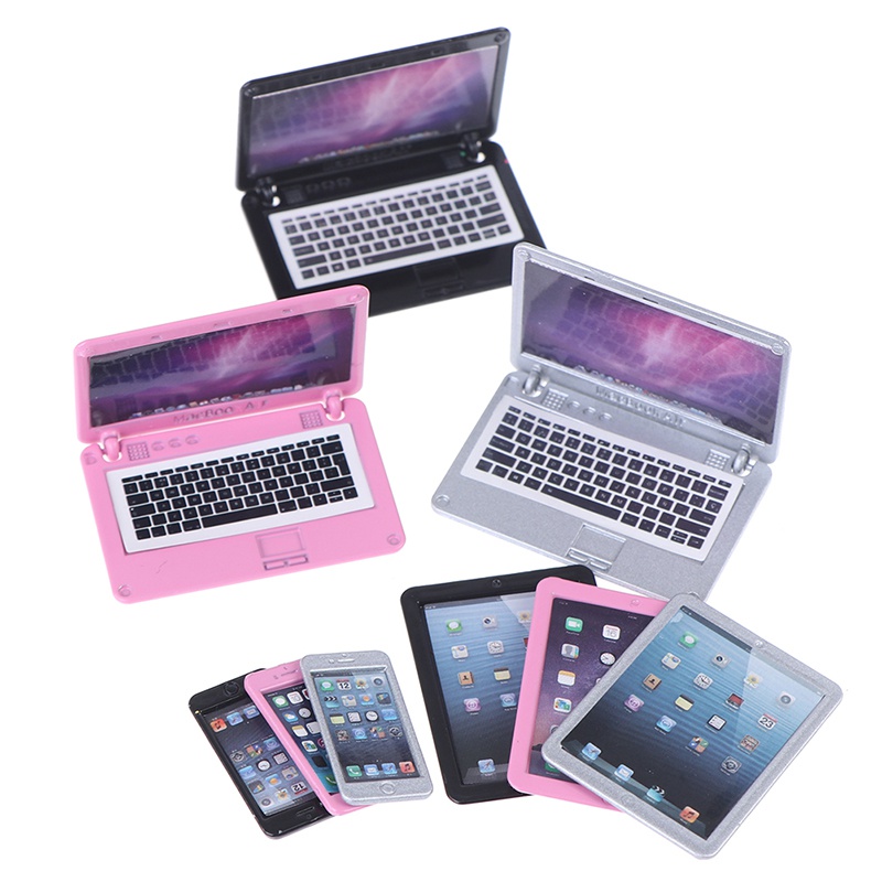 Tablet Accessories Set - 3 pièces/ensemble Simulation Mini ordinateur portable