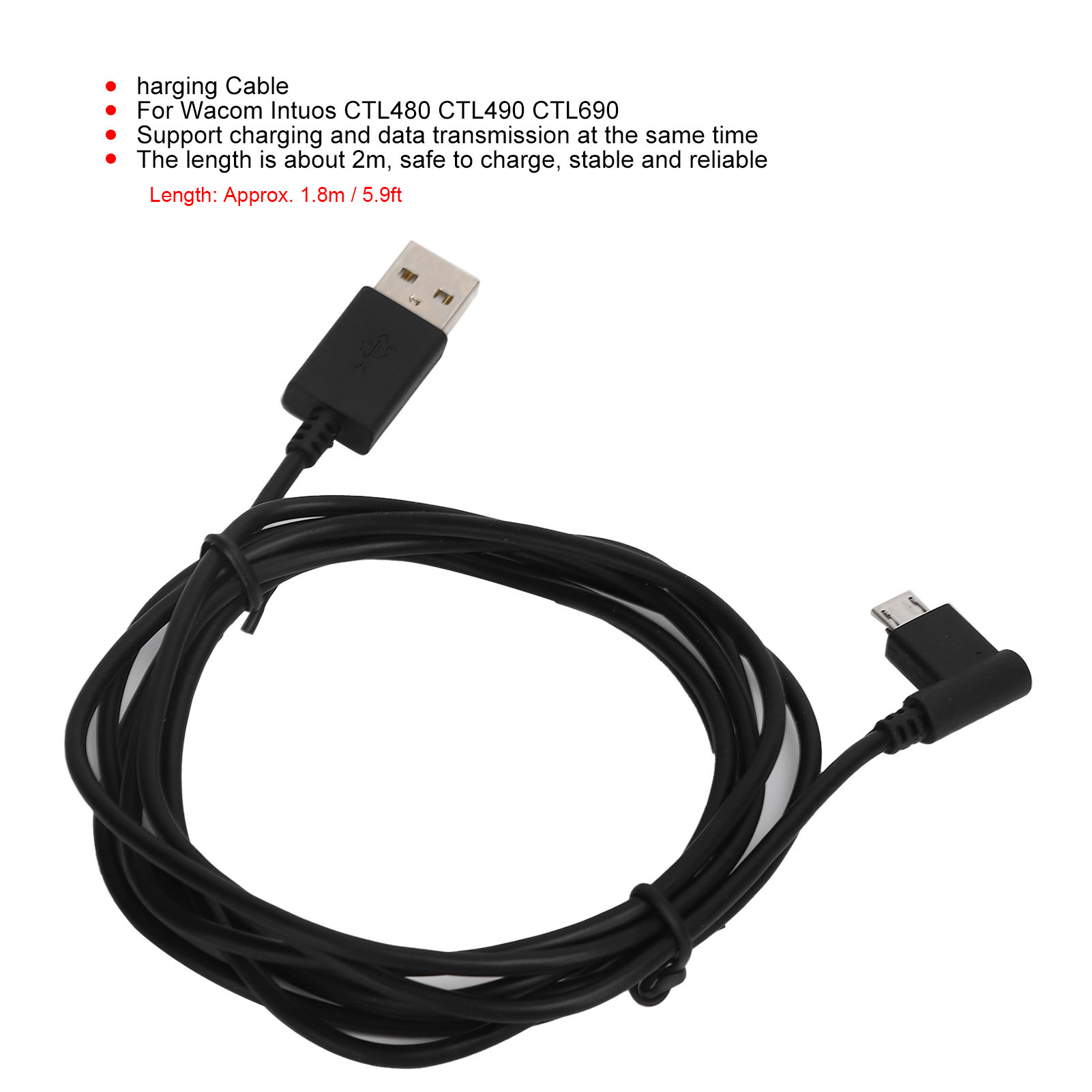 Wacom Tablet Accessories - Câble de charge de 1.8m, cordon