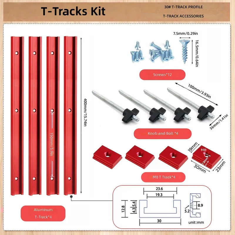 Tablet Accessories Set - Kit de glissières T30 à fente
