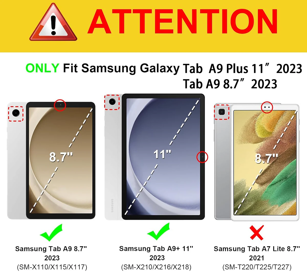 Étui rotatif pour tablette Sam - Samsung Tablet A9 Accessories avis et prix