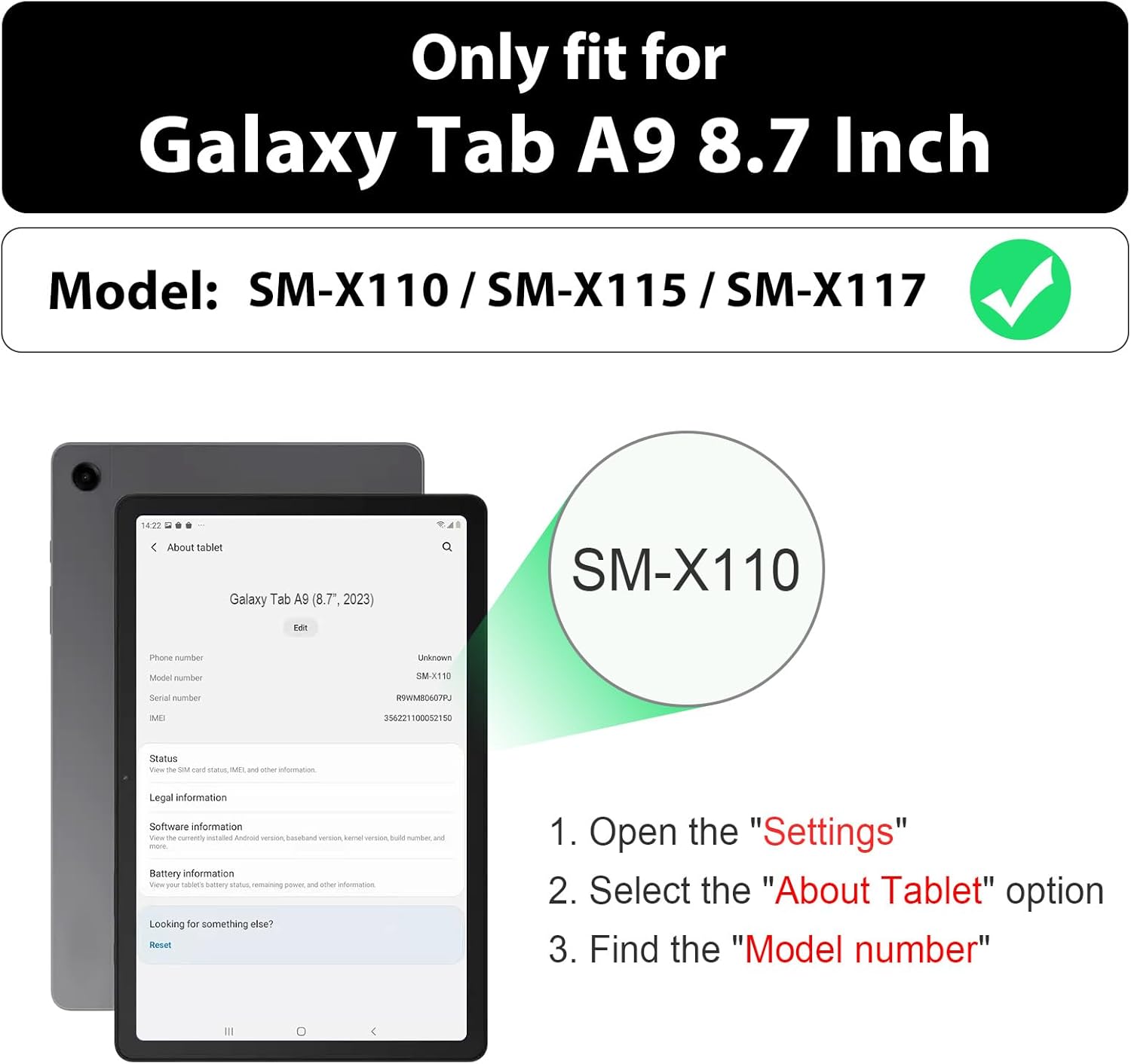 Étui pour tablette Samsung Gal - Samsung Tablet A9 Accessories avis et prix
